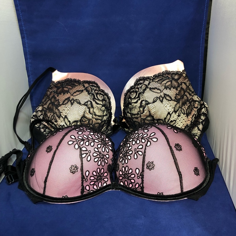Lot of 2 Victoria’s Secret bras, size 36b, push up